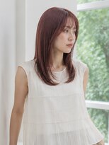 ドット ヘアー ジェム(dot.hair gem)&nbsp;ストレートミディ/ピンクブラウンカラー/ストレートレイヤー