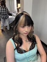 エン 四街道店(en)&nbsp;◇ブロックカラー◇  ホワイトブロンド×ブラック