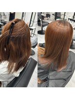 ボクノ つくば桜店(bokuno)&nbsp;髪質改善矯正 before after ミディアム