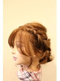 裏編み込み外人風簡単ヘアアレンジ