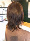 大人ピンクアッシュ×ポイントパーマ×レイヤースタイル