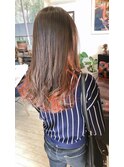 ベリーハニーオレンジのインナーカラー