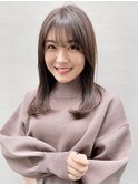 大人かわいい_ピンクベージュナチュラルレイヤー
