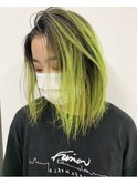 【なつみ】立体感ありハイトーン緑カラーネオンカラー