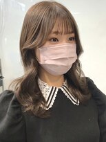 ショコラベージュメルティカラー☆くびれヘアカールベビーバング