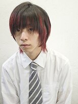サル 代官山(SAL) 【SAL】デザインハイライトロックレッド◎マッシュウルフ
