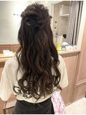 お呼ばれヘアセット☆ハーフアップ