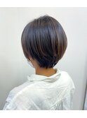 大人丸みショート 骨格矯正カット