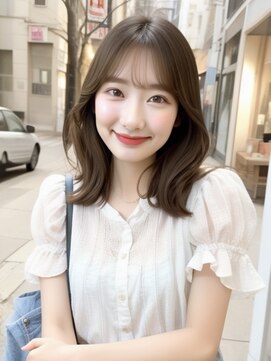 アフロートリノ(AFLOAT Leino) 2wayバング 韓国前髪 シースルー ミディアム くびれ#