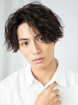 モッズヘア メン 上尾東口店(mod's hair men) グレーベージュくせ毛風ソバージュでセクシーミディアムD上尾