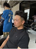 極道パーマ フェードカット スパイラルパーマ 眉毛カット