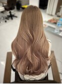 韓国レイヤー レイヤーカットミルクティベージュ