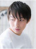 20代30代メンズカット斜めバングアースカラーショートU南越谷