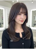 美髪/ワイドバング/レイヤーカット/くすみベージュ/新小岩駅
