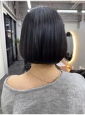 郡山タッセルボブ切りっぱなしボブマッシュウルフショートカット