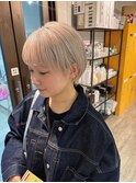 大人ショートボブ丸みショートカットマッシュショート前髪あり