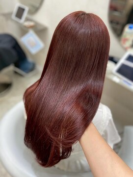 ラルム 新宿(LARME SHINJUKU) ダブルカラー/ワインレッド/レイヤーカット【Kaya】