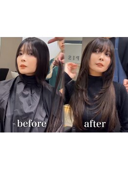 【顔周りカット×エクステ】で流行りの髪型も再現できる☆レイヤー/韓国風/学割U24/ウルフカット