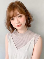アプリコットオレンジイメチェンこなれヘア艶感#212f0709