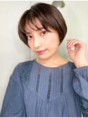 ダークアッシュ前下がりマッシュショートボブp1北浦和30代40代