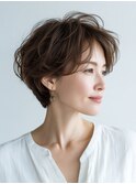 クラゲヘアー/小顔/ココアベージュ/オリーブグレー/川西