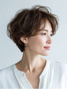 ビフィーノ リルネ(Bifino Rilune) クラゲヘアー/小顔/ココアベージュ/オリーブグレー/川西