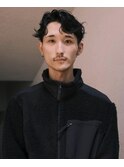 センターパートメニュアンスウェーブ