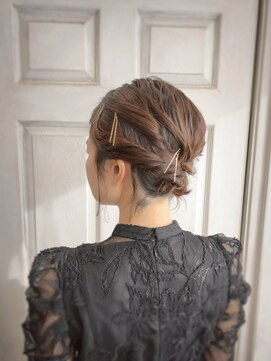 アロマ ヘアー ルーム 新宿3号店(AROMA hair room) 結婚式/二次会/パーティー/お呼ばれ//金ピン/ゴールドピン/上品