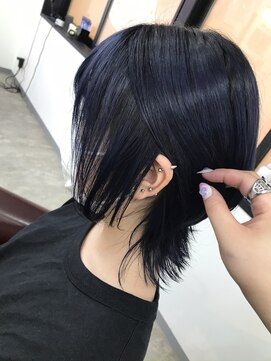 リシャルム 新保店(Re charme) 【クールにきまる】ネイビーウルフカット