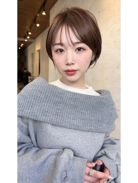 ダム(DaM) ナチュラルボブ前髪ありイメチェン20代30代40代ショートボブ