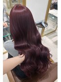ブリーチなしワインレッドカラー◎