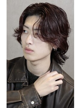 リア(Li'a) メンズボブ×こぼれバング×ニュアンスサーフ
