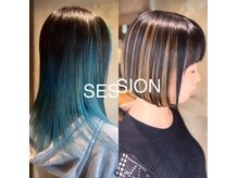 セッション(SESSION)の雰囲気（ブリーチを使用した艶髪デザインカラーもご相談ください♪）