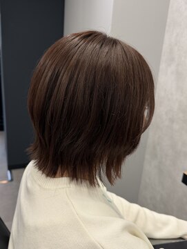 クラン 岡本(Chlan) 切りっぱなしボブ ピンクブラウン