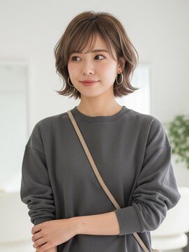 オレンジ 十三店(ORANGE) くびれボブ/シースルーバング/小顔カット/透明感カラー