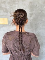 アトレ 梅田店(attrait) セミロングのブラウンカラー×透明感トリートメント