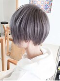 マッシュカット☆ブリーチホワイトアッシュヘア