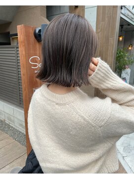 サク(Sac.) 外ハネボブ×クリーミーベージュ　Sac.栃木優佑