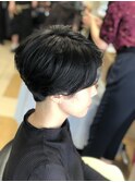 大人の凛とした黒髪クールショート/大人刈り上げ女子/30代40代