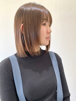 フォーク FOLK&nbsp;【FOLK】透明感アッシュベージュ☆似合わせストレートボブ♪