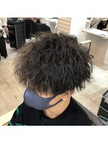 クレスト 近江八幡店(CREST)&nbsp;マッシュツーブロックメンズパーママッシュウルフメンズカット