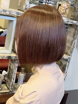 ヘアーメイク アチャ(hair make accha) 大人ボブ×明るい白髪染め×ピンクブラウン