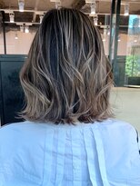 アイティー バイ アルバム 中野店(IT by ALBUM)&nbsp;バレイヤージュボブ_ショコラアッシュヘルシースタイル_ba442091