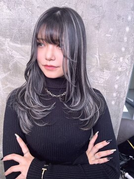 キング 枚方店(K!ng) ハイライトカラーミルクティーベージュケアブリーチダブルカラー