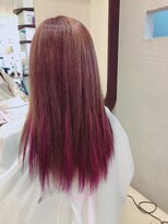 ヘアショップエヌアンドエー 久喜 栗橋店(hairshop N&A)&nbsp;全体カラー＋インナーカラー Wカラー/レッド/ピンク/ブリーチ