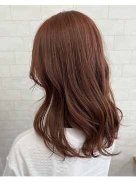 イイカンジヘア(iikanji hair) 【iikanji hair】セミロング×コーラルピンクブラウン