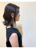 外はねミディアム×ダークグレージュカラー