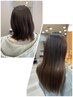諦めてたロング！諦めないで！人毛シールエクステ60本＋カット　￥19800