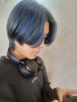 ザベース(the base) ダブルカラー　ブルー　メンズ