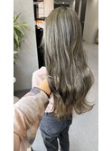 曽田遥菜　ブリーチ無しでダブルカラーで作るオリーブベージュ